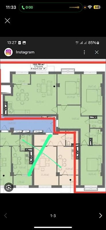 gala group: 4 комнаты, 104 м², Элитка, 6 этаж, Готовая ПСО (под самоотделку) — 1