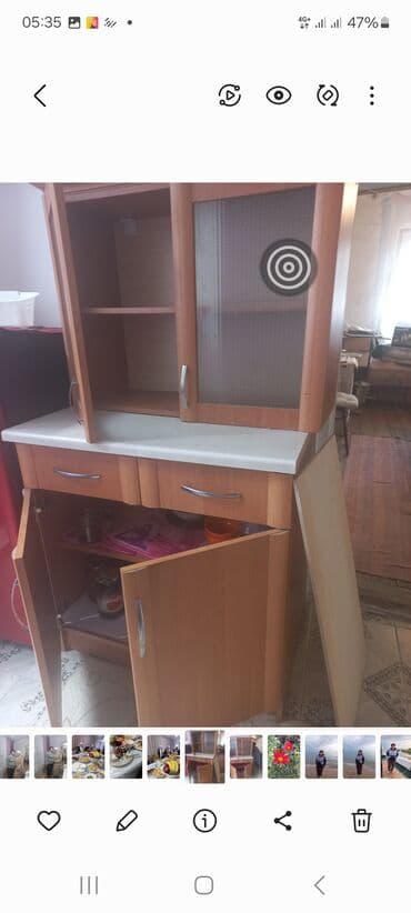 Шкафы для одежды: Кухонный сервант/буфет из ЛДСП с рабочей столешницей. Характеристики — 1