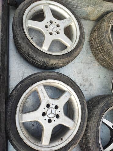 покрышка 12 дюймов: Литые Диски R 18 AMG, Комплект, отверстий - 5, Б/у — 1