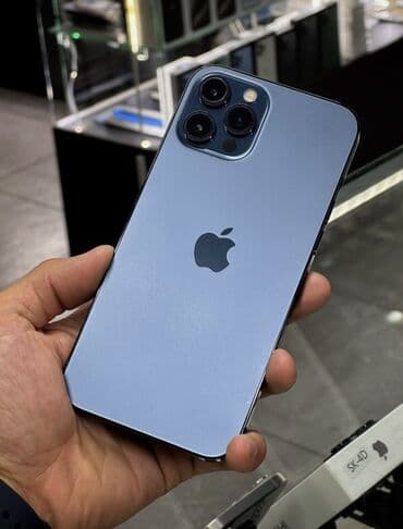 IPhone 12 Pro Max, Б/у, 256 ГБ, Синий, Коробка, 76 %