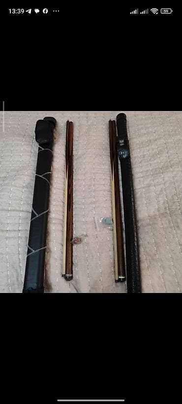 Спорт и отдых: Набор для бильярда/пула: - Два разборных кия (2-сост.): классические — 1