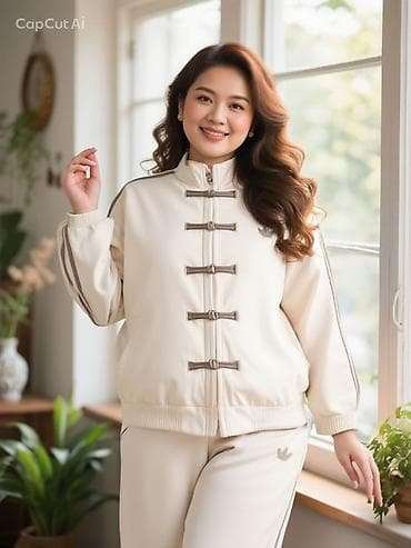 Костюм спортивный (верх + брюки), бежевый - Двухпредметный комплект