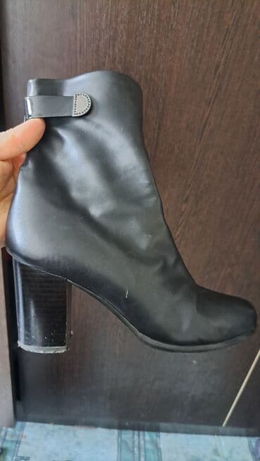 Спецодежда: Женские ботильоны черные - Материал верха: гладкая эко-кожа - — 3