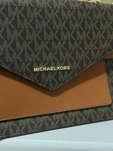 в подарок кожаный ремень: Классическая сумка, Michael Kors, Материал: Комбинированный материал, Жёсткая конструкция, Женские, Новый — 3