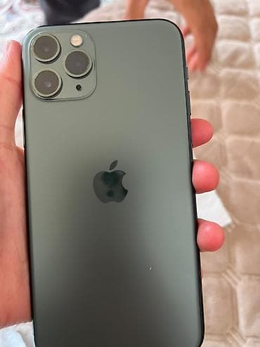 IPhone 11 Pro, Б/у, 256 ГБ, Matte Midnight Green, Кабель, Чехол, 73 %