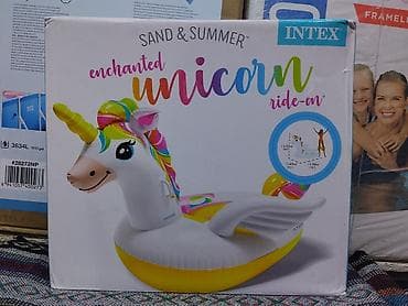 Мебель: Надувной плот Intex Sand & Summer Enchanted Unicorn Ride-On. - — 1