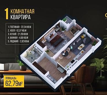145: Сдан, Элитка, 1 комната, 62 м² — 4