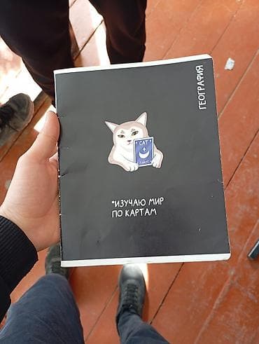 surface pen: Тетрадь по географии с рисунком кота - Формат: ученическая тетрадь в — 3