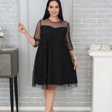 спортивные платья больших размеров: Платья. Трапеция Сетка с выбитыми жемчугами Размеры: 48/54. 1/3 — 2