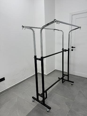 колесо для платья: Кронштейн Для одежды, Материал: Металл, На колесах — 2