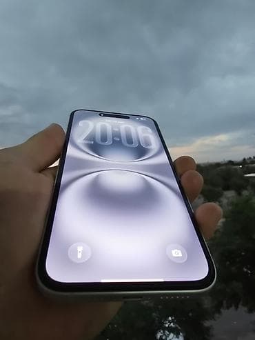 меняю на айфон 7: IPhone 16 Plus, Б/у, 256 ГБ, Белый, 89 % — 2