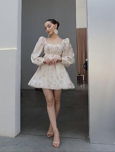 Повседневное платье, Made in KG, Лето, Короткая модель, Крестьянка, S, M — 5