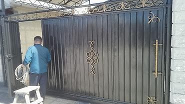 Распашные ворота: Красим ваши ворота, шлифовка, новый вид вашим воротам придадим — 9