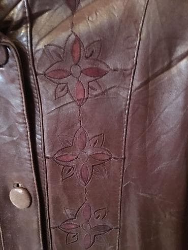 Шубы: Кожаная куртка, Классическая модель, Натуральная кожа, Удлиненная модель, XL — 3