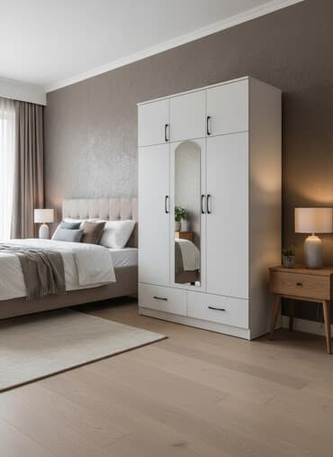 шкафы двухстворчатые: Шкаф для одежды, Новый, Прямой, ЛДСП — 1