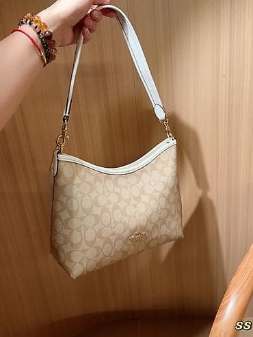 школьные портфели: Сумка Coach Shoulder Bag, бежевый монограмный принт Signature C - — 1