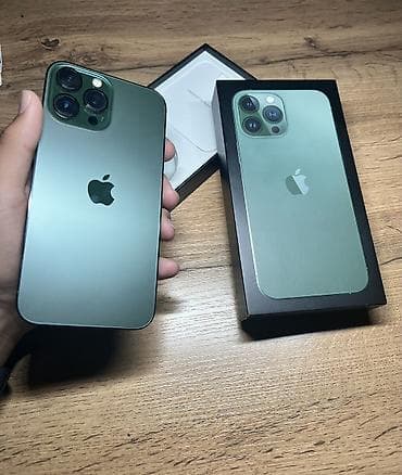 poco 4xpro: IPhone 13 Pro Max, Б/у, 256 ГБ, Alpine Green, Кабель, Коробка, 85 % — 4