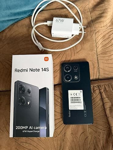 Redmi, Redmi Note 14, Колдонулган, 256 ГБ, түсү - Кара