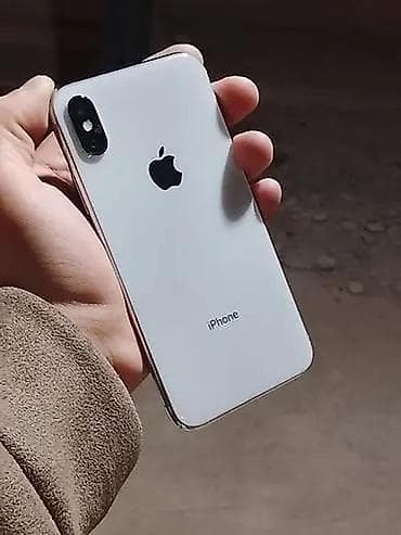 айфон кс: IPhone X, Б/у, 256 ГБ, White Titanium, Защитное стекло, Чехол, Кабель, 100 % — 1