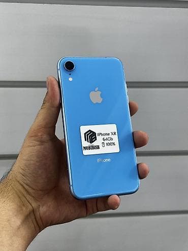 xr 256: IPhone Xr, Б/у, 64 ГБ, Голубой, Защитное стекло, Чехол, В рассрочку, 100 % — 1