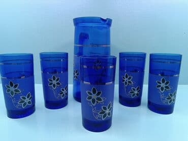 Набор : Графин со стаканами (5шт) Производство Чехословакия (времён at lalafo.kg Набор : Графин со стаканами (5шт) Производство Чехословакия (времён