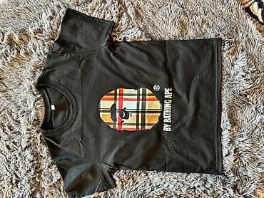 Футболкалар: Футболка черная с принтом BY BATHING APE. - Цвет: черный - Принт — 2