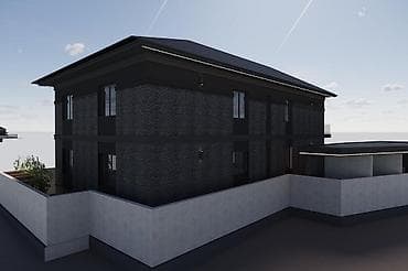 Фасадные работы: Современный двухэтажный дом в стиле неоклассика/минимализм — — 1