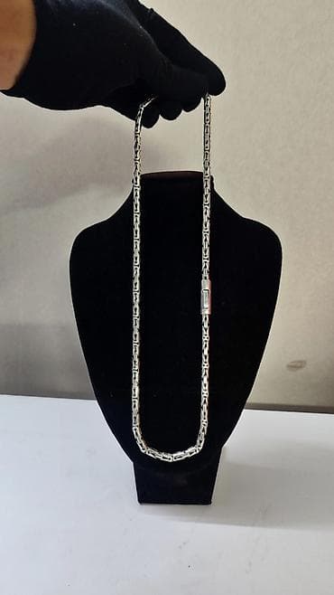 Цепь "Лисий хвост" Серебро 925 проба С Чернением Вес 102 Грамм Длина at lalafo.kg Цепь "Лисий хвост" Серебро 925 проба С Чернением Вес 102 Грамм Длина