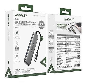 hdmi dvi: ACEFAST J16 5-в-1 с разъемом USB-C Марка: ACEFAST Модель — 5