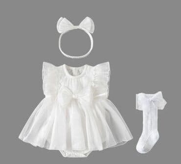Детское платье, цвет - Белый, Новый