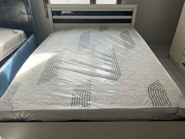 спальный гарнитур советский: Спальный гарнитур, Новый, Двуспальная кровать, Шкаф, Кыргызстан, В рассрочку, ДСП, Самовывоз, Платная доставка, Бесплатная доставка, цвет - Белый — 2