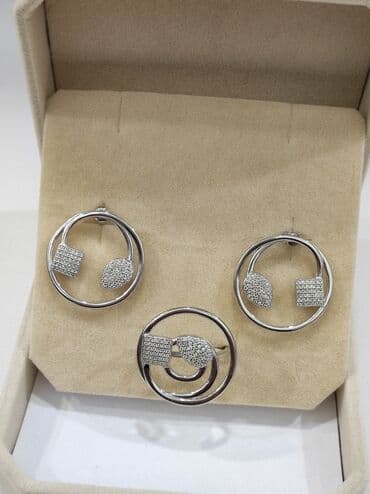 свадебные наборы ручной: Серебряный Набор  925 пробы Серьги детские Размеры имеются Цена — 4