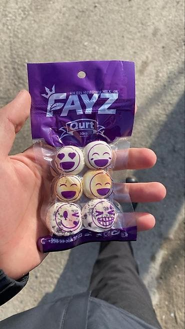 FAYZ Qurt – снеки из кисломолочного продукта (курт). Упаковка