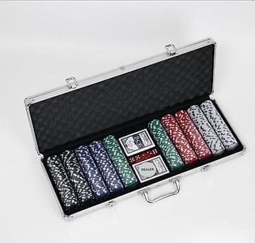 набор покер: 🎲 Набор для покера 500 фишек в металлическом кейсе Бишкек | карты — 4