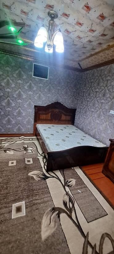 ашкана гарнитуры: Уктоочу бөлмө гарнитуру, Эки кишилик керебет, Жыгач, түсү - Күрөң — 1