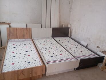 кровать двуспальная цена бишкек: Односпальная кровать с мягким матрасом - Размер: односпальный формат — 1