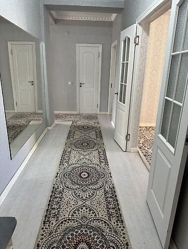 osh flat: 3 комнаты, 10 мкр Риэлтор, Без животных, от 6 месяцев, С мебелью полностью — 10
