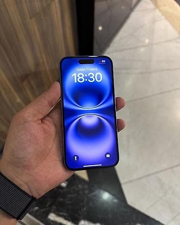 Уюлдук телефондор жана аксессуарлар: IPhone 16, Колдонулган, 256 ГБ, Көк, Куту, 88 % — 2