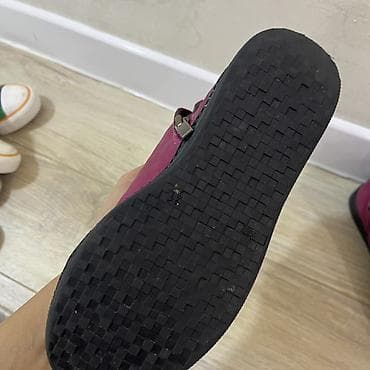 Детская одежда и обувь: Бордовые детские высокие кеды/ботинки. - Цвет: насыщенный ягодный — 2