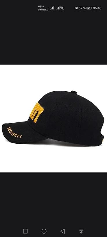 одежда охрана: Продаю новые бейсболки "SECURITY". Размер регулируется по голове — 3