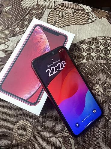 iphone xс: IPhone Xr, Б/у, 64 ГБ, Красный, Коробка, 77 % — 7