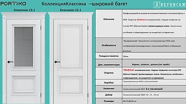 Межкомнатные двери PORTIKA, коллекция «Классика — широкий багет» — 1