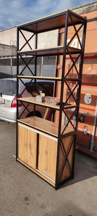 хлебный стеллаж: Стеллаж с шкафом
Стеллаж подойдёт для магазина и для дома и офисов — 6