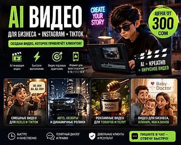 Кызматтар: Профессиональное создание AI‑видео под ключ Что предлагается: - — 2