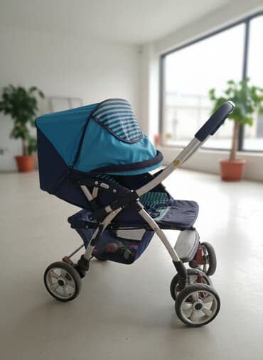 детские коляски бишкек дордой цены: Коляска, цвет - Голубой, Б/у — 1