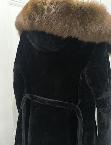 обр: Шуба, Соболь, По колено, С капюшоном, M — 5