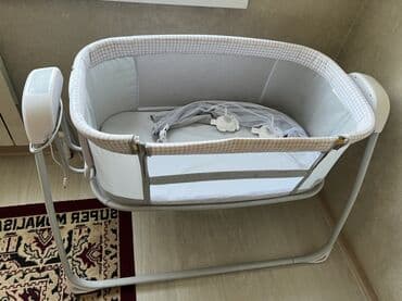 электро кровать: Люлька, Колыбель, Металл, цвет - Серый — 1