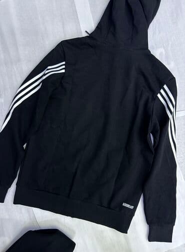прокат мужских костюмов [возьми на прокат] бишкек фото: Мужской спортивный костюм, L, XL, 2XL, Adidas, Новый, цвет - Черный, Самовывоз — 3