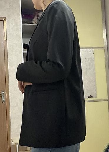 пиджак черный: Пиджак, Блейзер, Однобортная модель, Made in KG, XS, S — 4