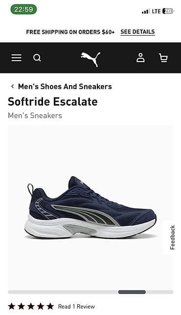 Жеке буюмдар: Эркектердин кроссовкасы, 40, Puma, Жаңы, түсү - Көк — 4